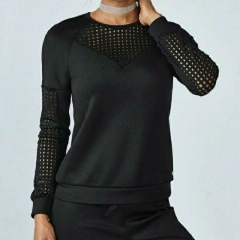 Fabletics Black Tilly Neoprene Long Sleeve shirt